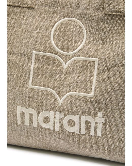 Isabel Marant Natural Yenky Logo Canvas Tote