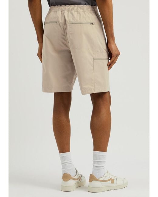 Stone Island Natural Ghost Logo Cotton Cargo Shorts for men