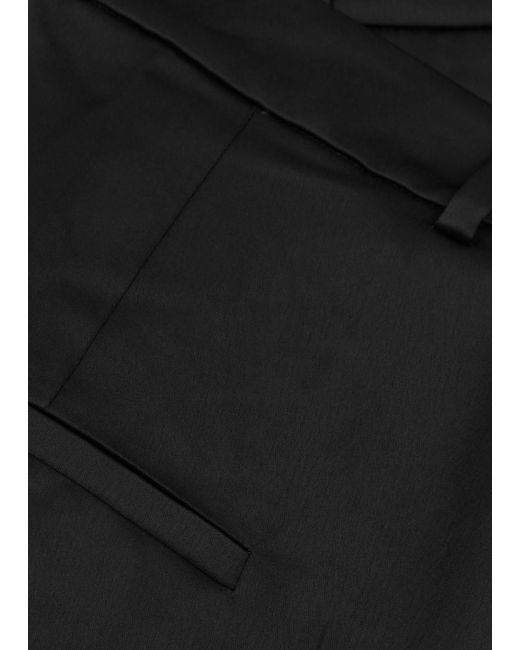 Nanushka Black Zoelle Wide-leg Satin Trousers