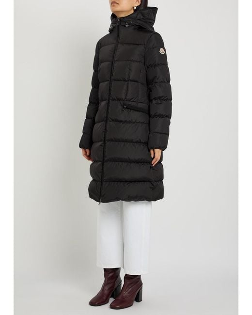 Moncler Black Avocette Hooded Padded Nylon Coat