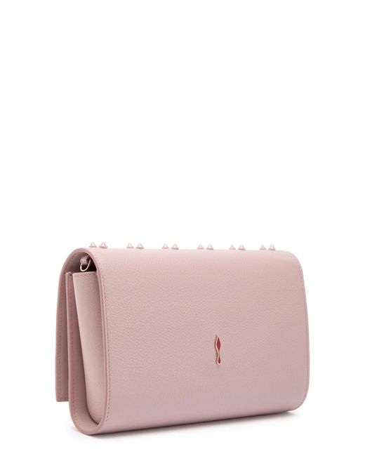 Christian Louboutin Pink Paloma Embellished Leather Clutch