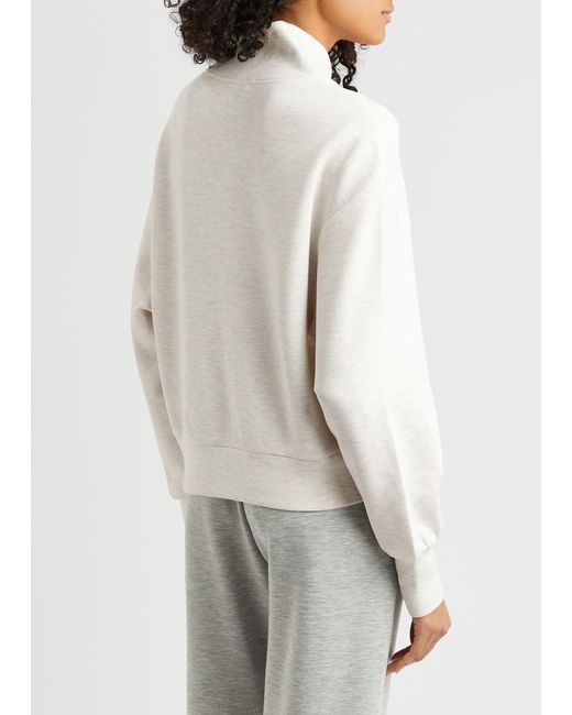 Varley White Davidson Half-zip Stretch-jersey Sweatshirt