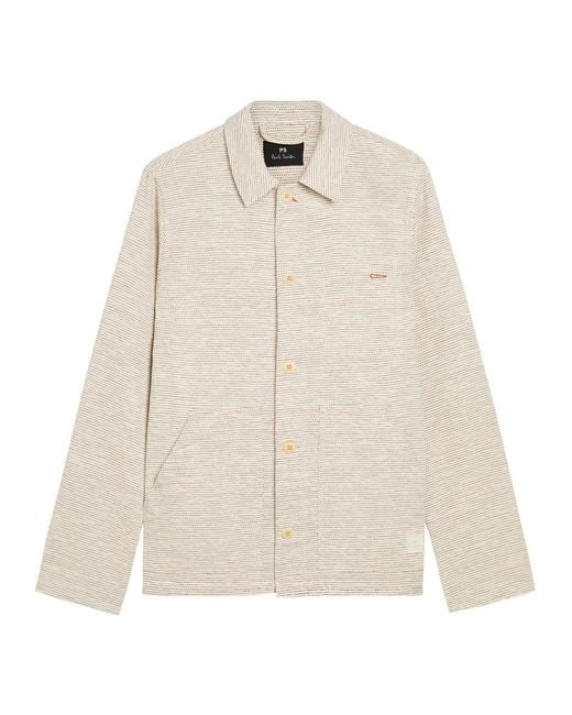 Paul Smith Natural Woven Cotton-Blend Overshirt for men