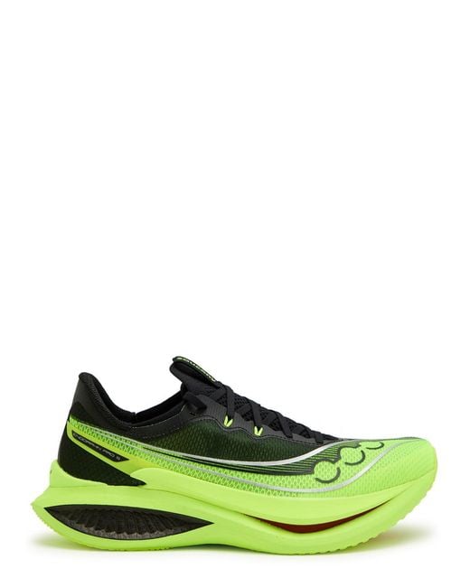 Saucony Green Endorphin Pro 5 Panelled Mesh Sneakers for men