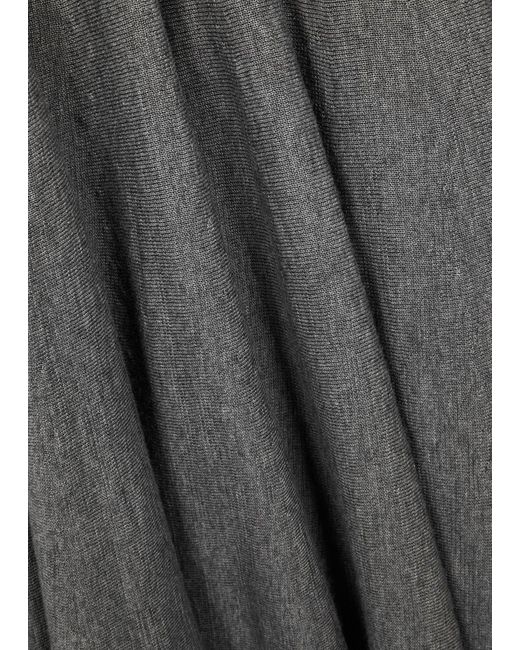 Khaite Gray Dany Wool Midi Dress