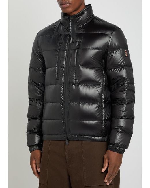 Moncler Black Logo-Appliquéd Padded Shell Jacket for men