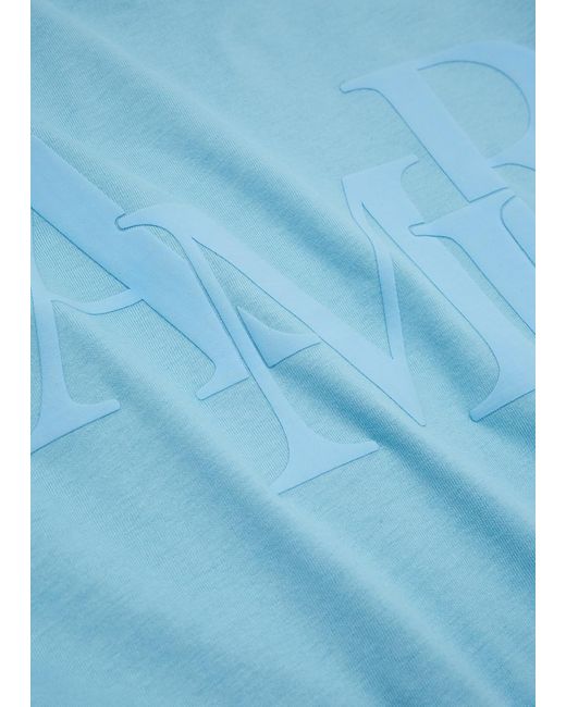 Amiri Blue Logo-appliquéd Cotton T-shirt for men