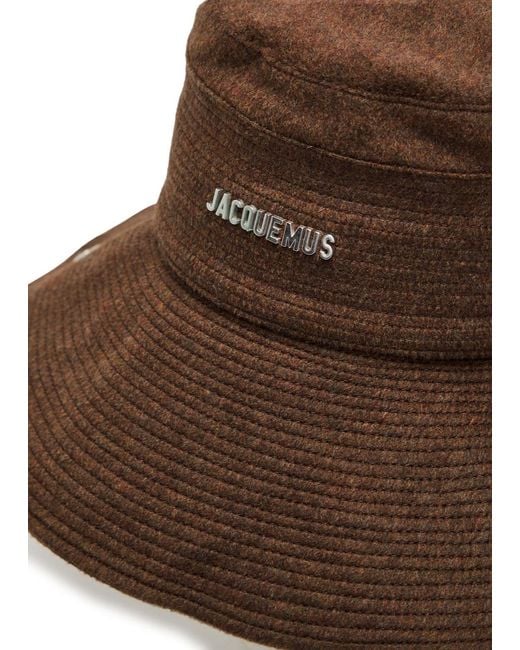 Jacquemus Brown Le Bob De Nimes Wool Bucket Hat