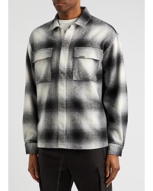 Represent Gray Spirits Of Summer Checked Flannel Shirt for men