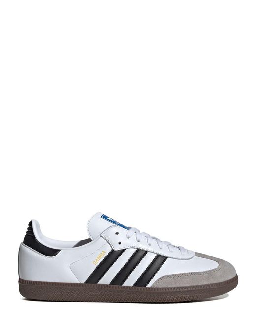 Adidas White Samba Og Leather Sneakers