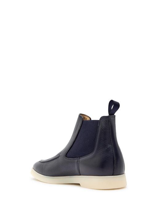 Aurélien Blue City Grained Leather Chelsea Boots for men