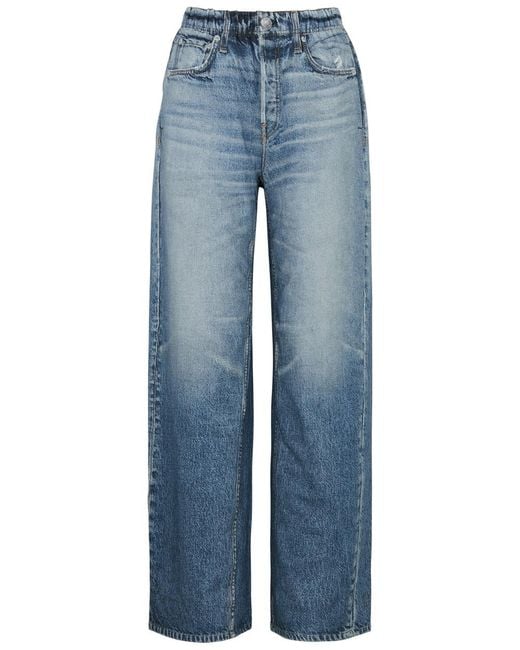 Rag & Bone Blue Miramar Jeans-print Cotton Sweatpants