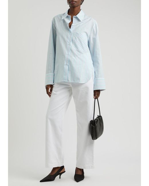 Day Birger et Mikkelsen Blue Mac Striped Cotton-Blend Shirt