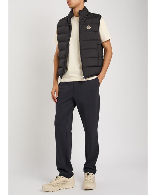 Moncler Black Contrin Quilted Shell Gilet for men