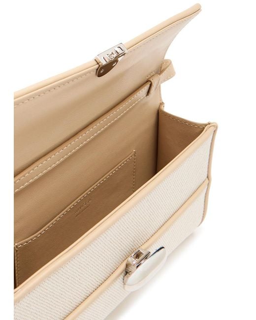 SAVETTE Natural Symmetry Canvas And Leather Mini Bag