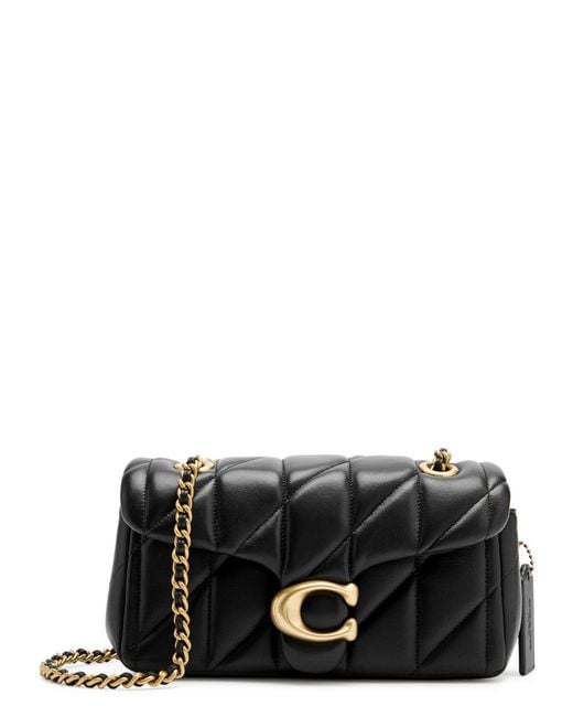 COACH Black Tabby 20 Quilted Leather Shoulder Bag