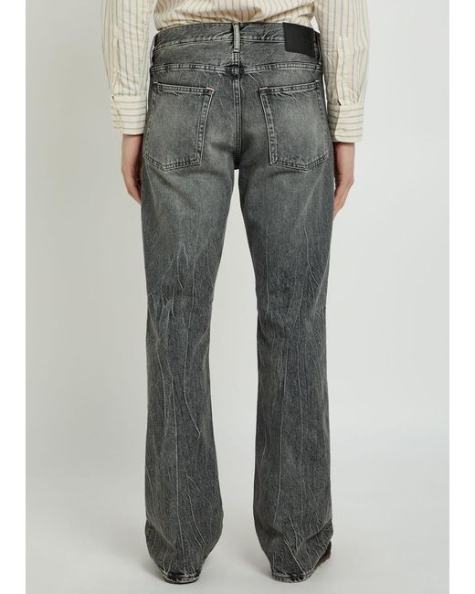 Acne Gray Washed Relaxed Straight-Leg Jeans for men