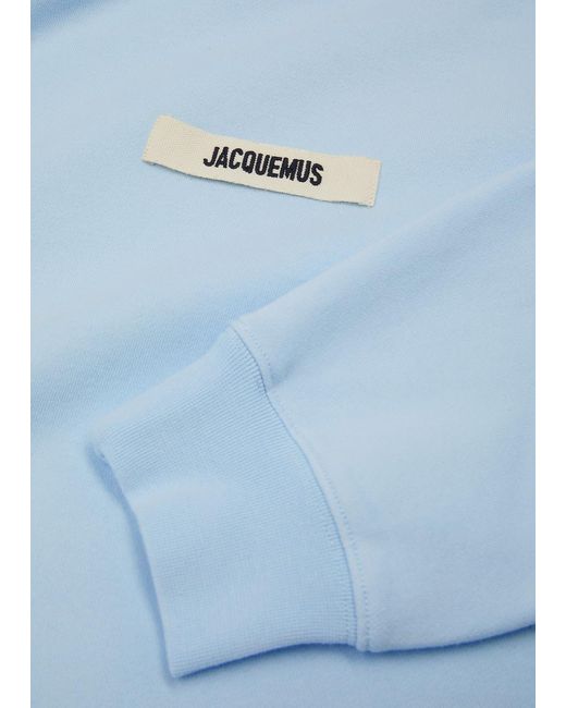 Jacquemus Blue Le Hoodie Gros Grain Cotton Sweatshirt for men