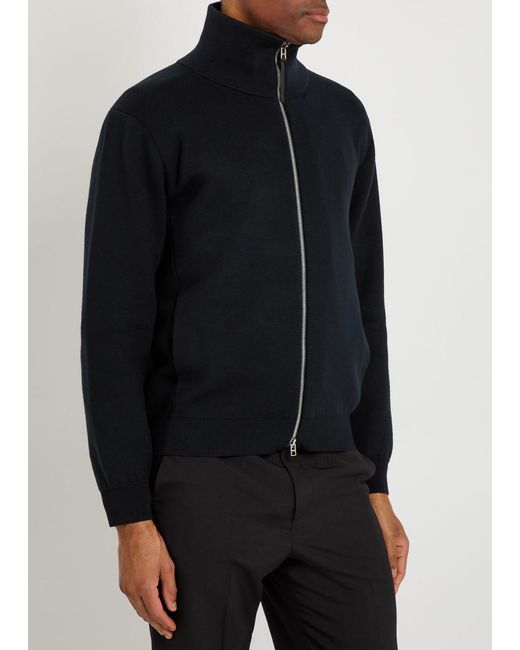 Tom Ford Black High-Neck Wool-Blend Jacket for men