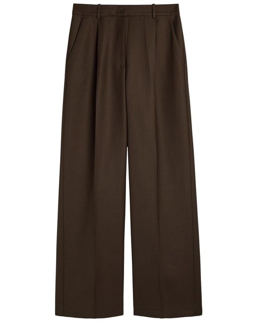 Anine Bing Brown Trent Straight-Leg Trousers