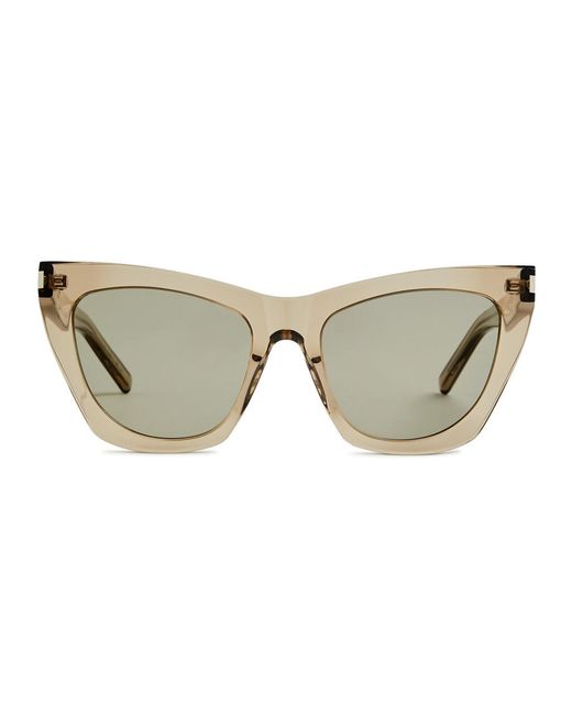 Saint Laurent Metallic Kate Cat-eye Sunglasses