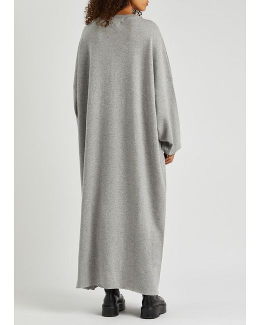 Extreme Cashmere Gray N°289 May Cashmere-blend Maxi Dress