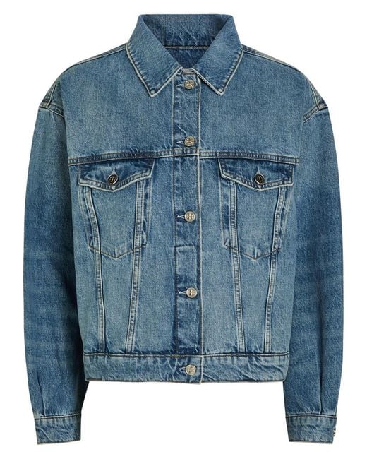 Anine Bing Blue Quincy Panelled Jacket