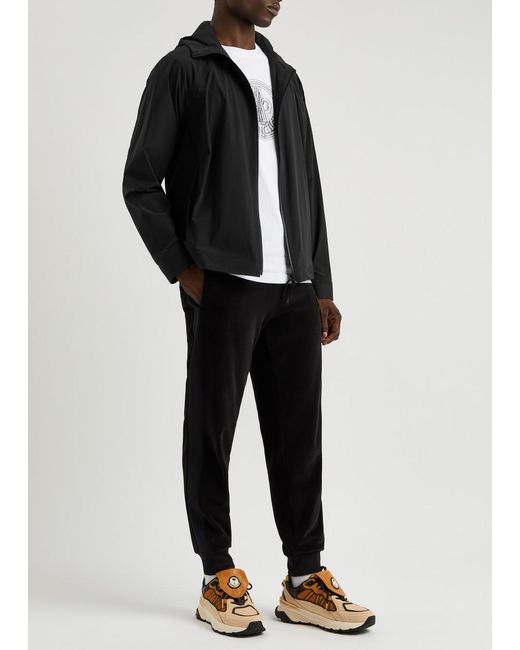 Moncler Black Kurz Hooded Stretch-Nylon Jacket for men