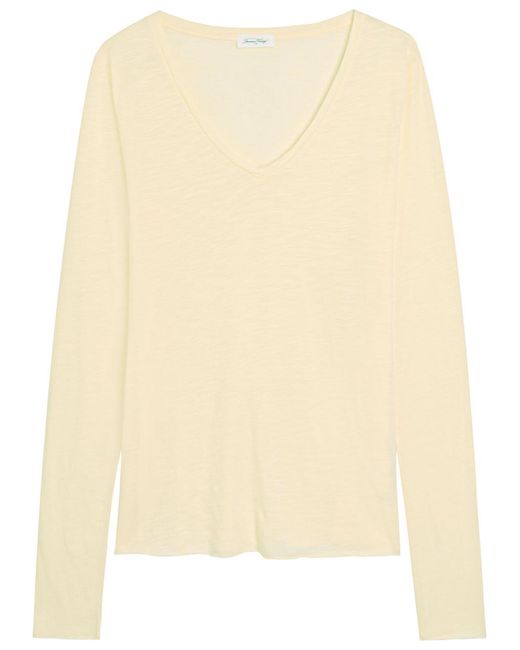 American Vintage Natural Jacksonville Slubbed Cotton-Blend Top