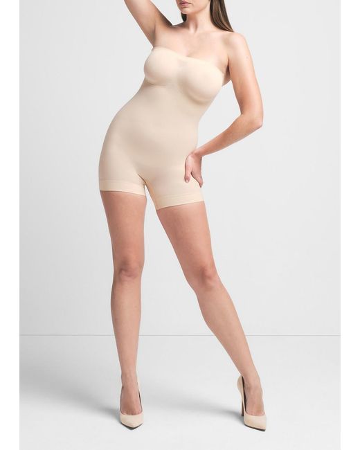 Skims Natural Seamless Sculpt Strapless Stretch-Woven Body