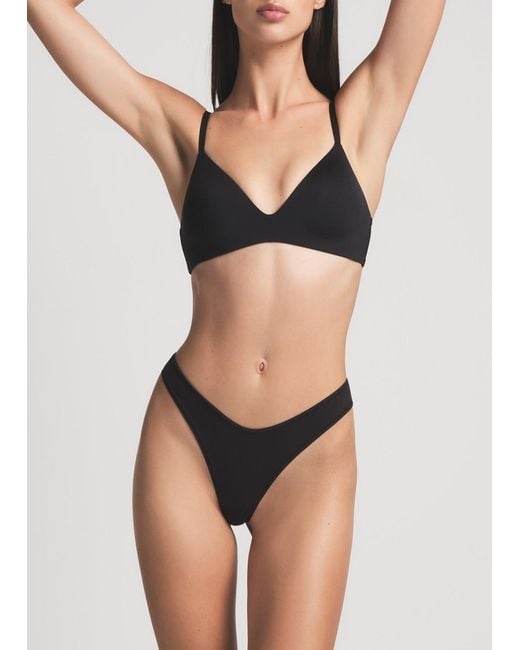 Skims Black Wireless Stretch-Jersey T-Shirt Bra