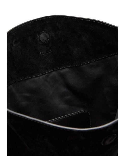 Isabel Marant Black Oskan Hobo Fringed Suede Shoulder Bag