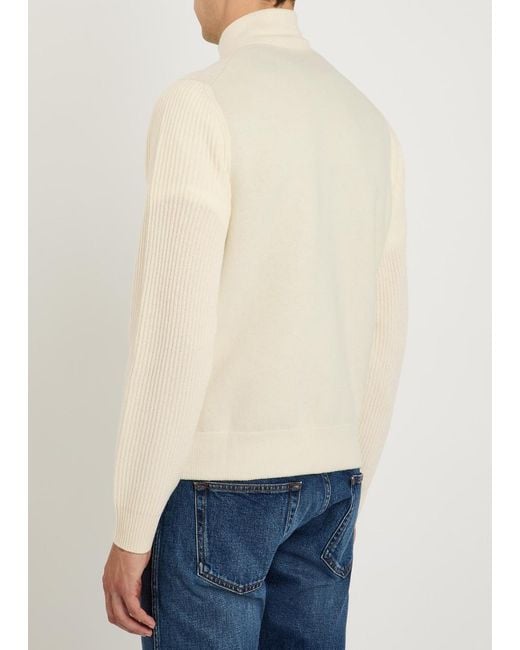 Lardini Natural Knit Wool-Blend Jacket for men