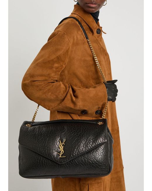 Saint Laurent Black Calypso Large Padded Leather Shoulder Bag