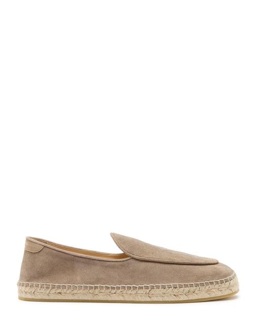 Jimmy Choo Natural Shenton Suede Espadrille Loafers for men