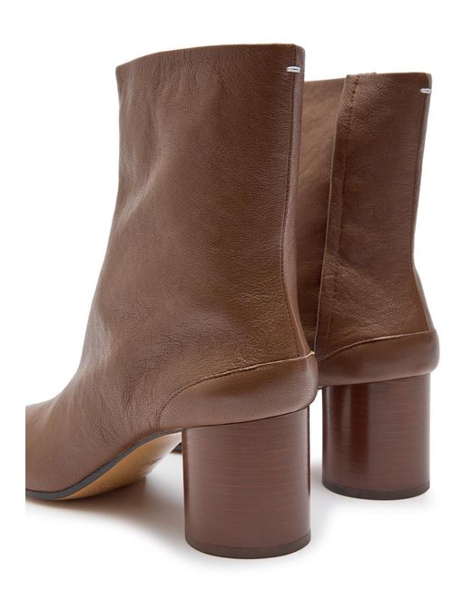 Maison Margiela Brown Tabi 60 Leather Ankle Boots