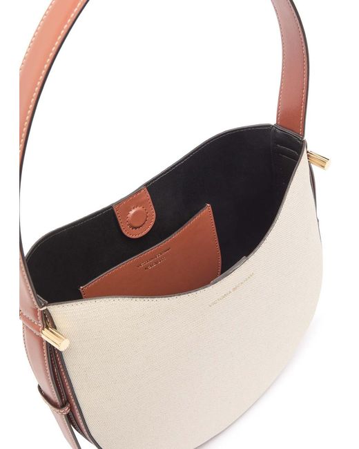 Victoria Beckham Natural Dia Medium Canvas And Leather Shoulder Bag