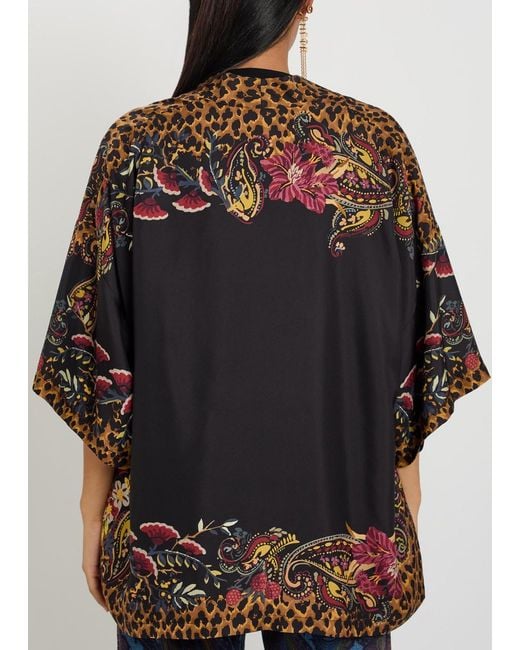 Etro Brown Printed Silk Jacket