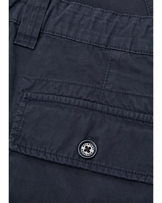 Belstaff Blue Dalesman Logo Cotton Shorts for men