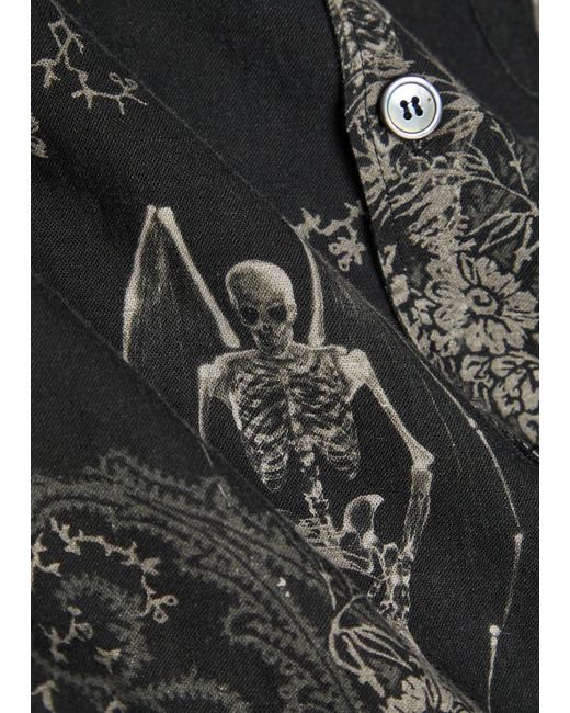 Our Legacy Black Every Printed Cotton-Blend Shirt for men