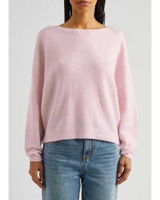 American Vintage Damsville Pink Knitted Jumper Lyst