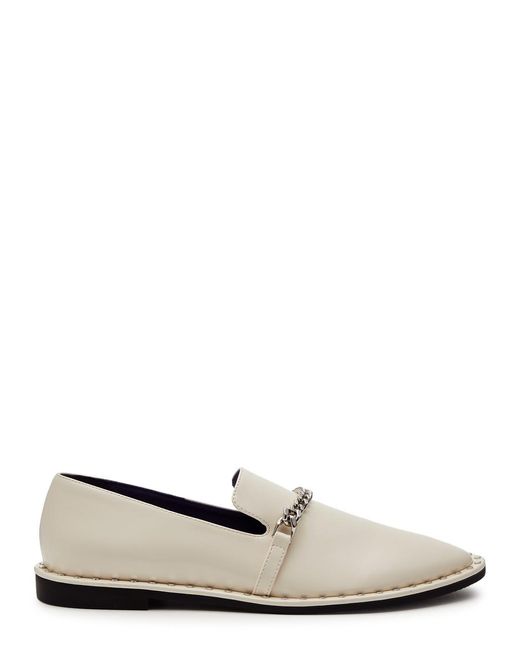 Stella McCartney White Falabella Faux Leather Loafers