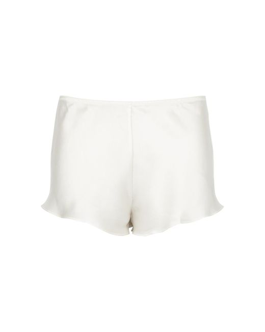 Simone Perele White Dream Silk Shorts