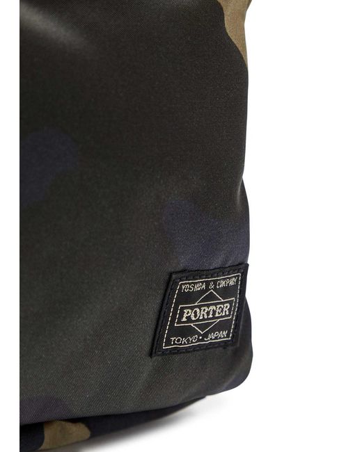 Porter-Yoshida and Co Black Counter Shade Camouflage Nylon-Twill Shoulder Bag for men