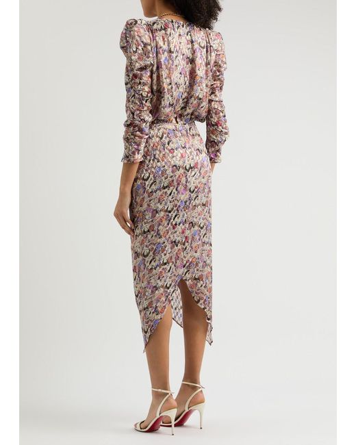 Isabel Marant Multicolor Nemil Printed Silk-Blend Midi Dress