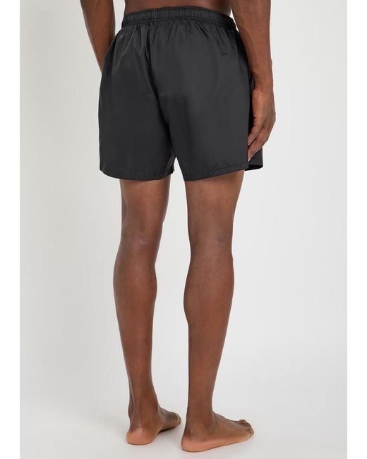 MKI Miyuki-Zoku Black Logo-Embroidered Swim Shorts for men