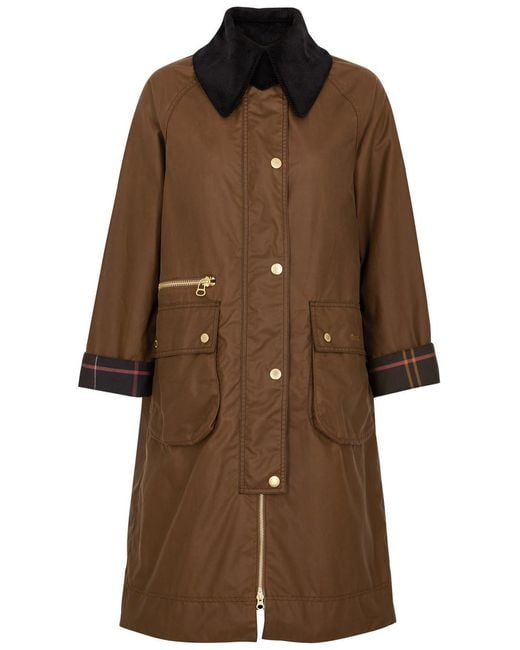 Barbour Brown Townfield Waxed Cotton Coat