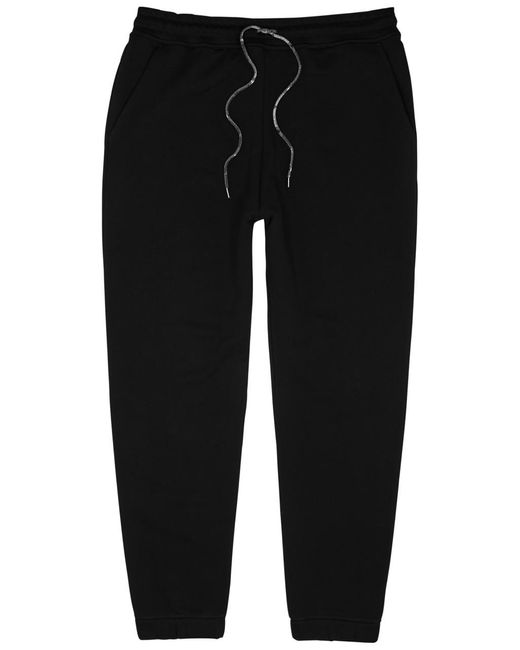 Vivienne Westwood Black Spray Orb Printed Cotton Sweatpants for men