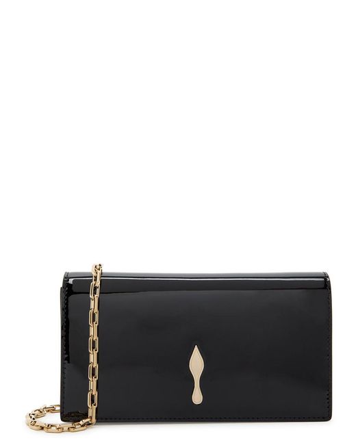 Christian Louboutin Gray Bettina Patent Leather Clutch