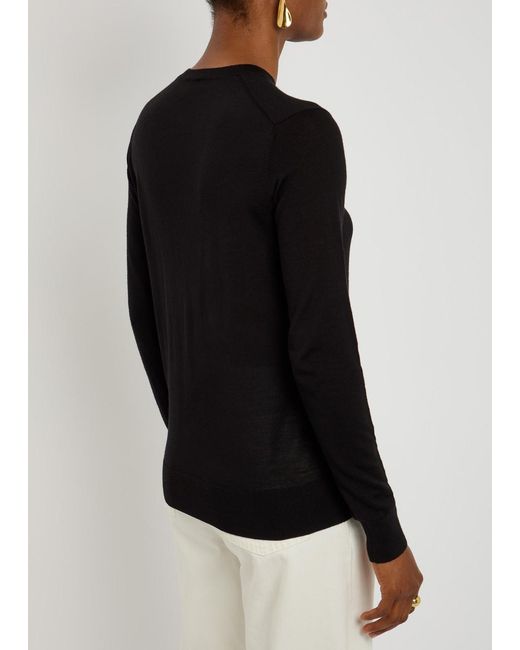 Totême Black Wool-Blend Jumper